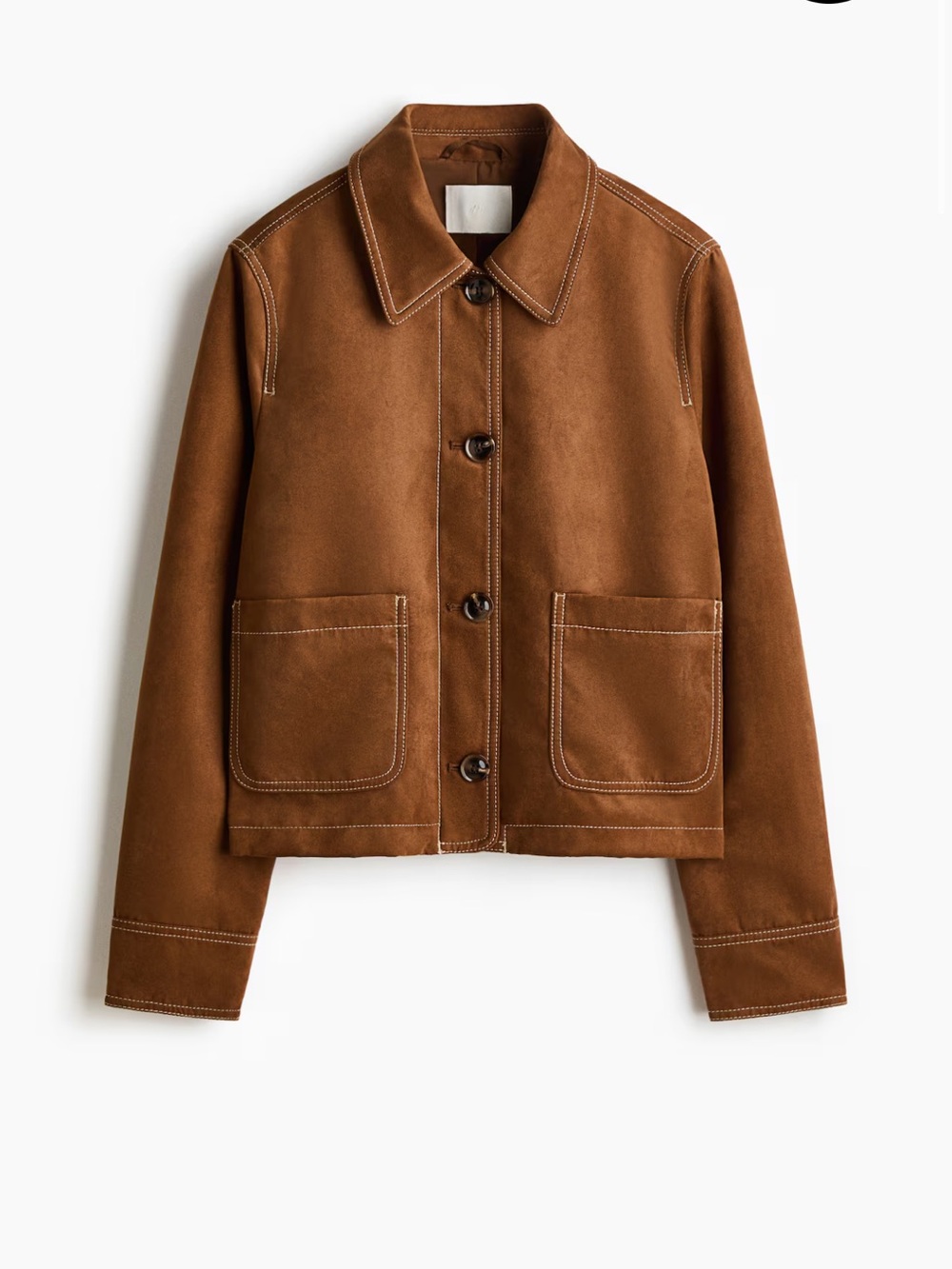 H&M Brown Suede Button Jacket